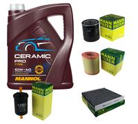 MANN Controllo set 5L MANNOL Ceramic Pro 10W-40 per Citroën Berlingo MF 1.4i