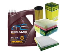 Mann Controllo Set 5L mannol Ceramica 5W-30 per Opel Corsa D 1.6 Turbo Dischi