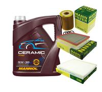 Mann Controllo Set 5L mannol Ceramica 5W-30 per Opel Zafira B 1.7 CDTI