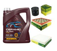 Mann Controllo Set 5L mannol Ceramica 5W-40 per Chevrolet Cruze 1.6
