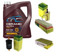 Mann Controllo Set 5L mannol Ceramica 5W-40 per Peugeot 307 1.6