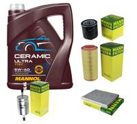 Mann Controllo Set 5L mannol Ceramica 5W-40 per VW Di Lupo 1.4
