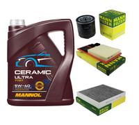 Mann Controllo Set 5L mannol Ceramica 5W-40 per VW Polo 1.4 Ibiza IV