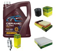 Mann Controllo Set 5L mannol Ceramica 5W-40 per VW Polo 1.4 Seta Ibiza IV