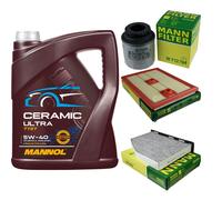 Mann Controllo Set 5L mannol Ceramica 5W-40 per VW Sharan 1.4 TSI Jetta