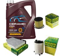 MANN Controllo set 5L MANNOL Ceramica per 10W-40 per Audi A3 Sportback 8PA