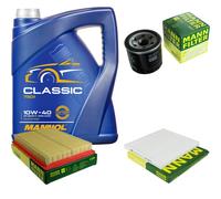 MANN Controllo Set 5L MANNOL Classic 10W-40 per Nissan Micra IV 1.2