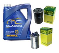 MANN Controllo Set 5L MANNOL Classic 10W-40 Per VW Golf IV Cabriolet 1.9 TDI