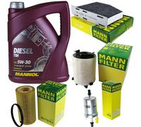 Mann Controllo Set 5L mannol Diesel Tdi 5W-30 per Audi A3 2.0 FSI VW