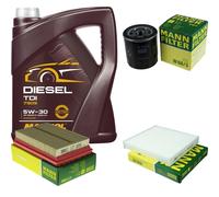 MANN Controllo Set 5L MANNOL Diesel TDI 5W-30 per Toyota Yaris 1.5 Hybrid
