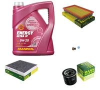 MANN Controllo Set 5L MANNOL Energy 5W-20 per Nissan X-Trail 2.5 4x4 2.0
