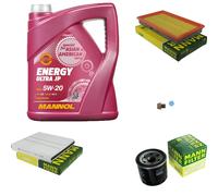 MANN Controllo Set 5L MANNOL Energy 5W-20 per Nissan X-Trail 2.5 4x4 2.0