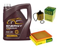MANN Controllo Set 5L MANNOL Energy Premium 5W-30 per Toyota Auris 1.8 Hybrid