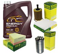 MANN Controllo Set 5L MANNOL Energy Premium 5W-30 per VW Polo 1.9 TDI 1.4 Fox