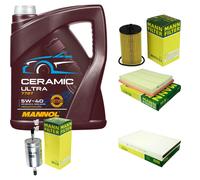 Mann Controllo Set 5L mannol IN Ceramica 5W-40 per Opel Astra G Cc 1.2 16V