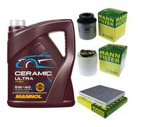 Mann Controllo Set 5L mannol IN Ceramica 5W-40 per VW Polo 1.2 TSI Seat