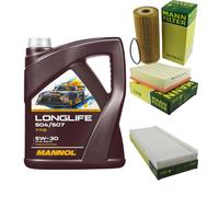 MANN Controllo Set 5L MANNOL LONGLIFE 504/507 5W-30 Per Audi A4 Avant 8D5