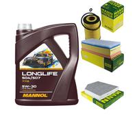 MANN Controllo set 5L MANNOL Longlife 504/507 5W-30 per Audi A4 Avant 8K5