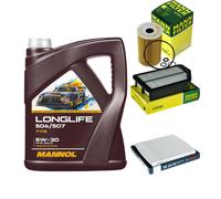 Mann Controllo Set 5L mannol Longlife 504/507 5W-30 per Hyundai i40 Cw VF