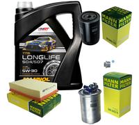 MANN Controllo Set 5L MANNOL Longlife 504/507 5W-30 per Seat Toledo I 1.9 TD