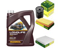 Mann Controllo Set 5L mannol Longlife 504/507 5W-30 per Suzuki SX4 Gy 1.6