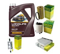 Mann Controllo Set 5L mannol Longlife 504/507 5W-30 per Volkswagen EOS 1F7 1F8