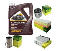 Mann Controllo Set 5L mannol Longlife 504/507 5W-30 per VW Caddy IV Box