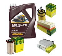 Mann Controllo Set 5L mannol Longlife 504/507 5W-30 per VW Caddy IV Immobiliare