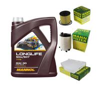 MANN Controllo set 5L MANNOL Longlife 504/507 5W-30 per VW Golf V 1 K 1 1.4
