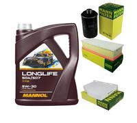 MANN Controllo Set 5L MANNOL LONGLIFE 504/507 5W-30 Per VW Golf VI 5K1 2.0