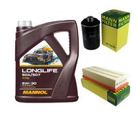 MANN Controllo Set 5L MANNOL LONGLIFE 504/507 5W-30 Per VW Golf VI 5K1 2.0