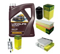 MANN Controllo set 5L MANNOL Longlife 504/507 5W-30 per VW Golf VI 5K1 2.0