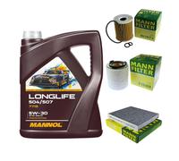 MANN Controllo Set 5L MANNOL LONGLIFE 504/507 5W-30 Per VW Polo 6R 1.2 TDI