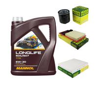Mann Controllo Set 5L mannol Longlife 504/507 5W-30 per VW Polo 6R_