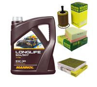 MANN Controllo set 5L MANNOL Longlife 504/507 5W-30 per VW Polo 9N_ 1.4 TDI