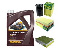 MANN Controllo Set 5L MANNOL LONGLIFE 504/507 5W-30 Per VW Transporter V Bus