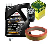 MANN Controllo Set 5L MANNOL Longlife 5W-30 per Audi 80 2.0 1.6 1.8 S 100