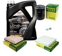 MANN Controllo Set 5L MANNOL Longlife 5W-30 per Toyota RAV 4 III 2.0 4WD