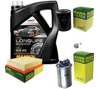 MANN Controllo Set 5L MANNOL Longlife 5W-30 per VW Golf IV Cabriolet 1.9