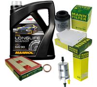 MANN Controllo Set 5L MANNOL Longlife 5W-30 per VW Jetta IV 1.2 TSI 16V