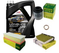 MANN Controllo Set 5L MANNOL Longlife 5W-30 per VW Sharan 1.4 TSI Seat