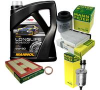 MANN Controllo Set 5L MANNOL Longlife 5W-30 per VW Sharan 1.4 TSI Seat