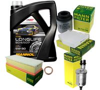MANN Controllo Set 5L MANNOL Longlife 5W-30 per VW Sharan 1.4 TSI Seat