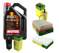 MANN Controllo set 5L MOTUL 8100 X-CESS 5W-40 per Peugeot 307 1.6 16V 2.0