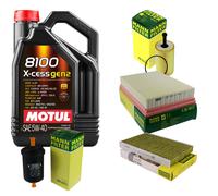 Mann Controllo Set 5L Motul 8100 x-Cess 5W-40 per Peugeot 307 1.6 16V 2.0