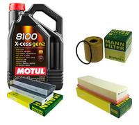 Mann Controllo Set 5L Motul 8100 x-Cess 5W-40 per Peugeot Partner Origine V