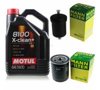 MANN Controllo Set 5L Motul 8100 X-CLEAN+ 5W-30 Per Lancia Y10 1.0 Fire AWD