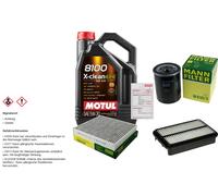 MANN Controllo set 5L MOTUL 8100 X-CLEAN EFE 5W-30 per Mitsubishi Outlander