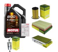 MANN Controllo set 5L MOTUL 8100 X-CLEAN EFE 5W-30 per Opel Corsa C 1.2
