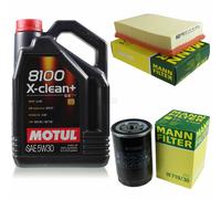 Mann - Controllo Set 5L Motul 8100 x-Pulire+5W-30 per Seat Altea Cordoba